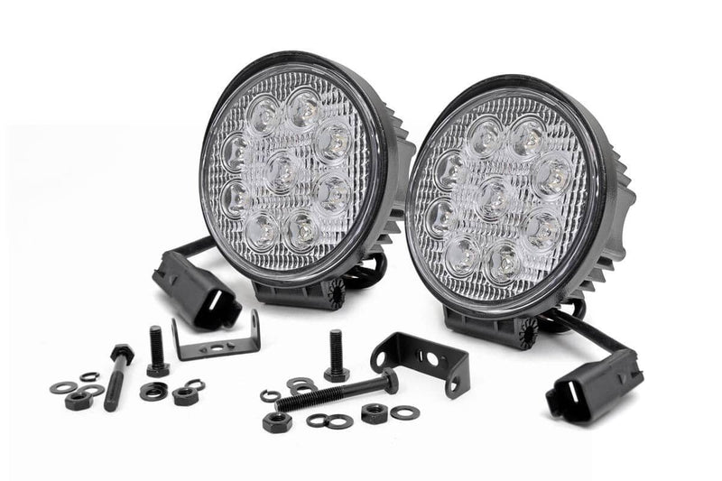 4 Inch Chrome Series LED Light | Round | Pair