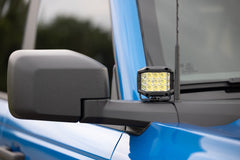 LED Light Kit | Ditch Mount | 2" Black Pair | Flood Pattern | Ford Bronco (21-24)