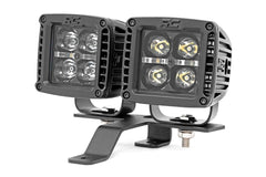 Quad LED Light Kit | Cowl Mount | 2" Black Pairs | Spot | Jeep Gladiator JT/Wrangler JL (18-24)