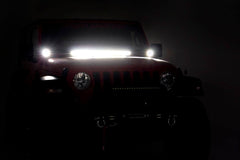 LED Light Kit | Hood Mount | 30" Black Single Row | Jeep Gladiator JT/Wrangler JL (18-24)