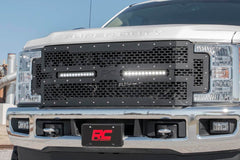 Mesh Grille | 12" Dual Row LED | Black | Ford F-250/F-350 Super Duty (17-19)