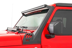 LED Light Kit | Windshield Mount | 50" BLK Dual Row | Jeep Gladiator JT/Wrangler JL (18-24)