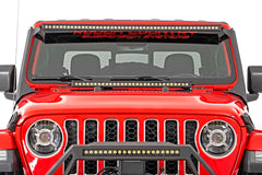 LED Light Kit | Windshield Mount | 50" BLK Dual Row | Jeep Gladiator JT/Wrangler JL (18-24)