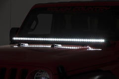 LED Light Kit | Cowl Mount | 50" Black Single Row | Jeep Gladiator JT/Wrangler JL (18-24)