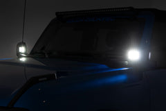 LED Light Kit | Ditch Mount | 2" Black Pair | Flood Pattern | Ford Bronco (21-24)