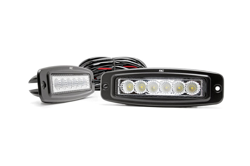 6 Inch Chrome Series LED Lights | Flush Mount | Pair