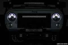 30 Inch Black Series LED Light Bar | Curved | Dual Row | Amber DRL