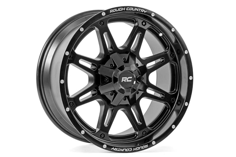 Rough Country 94 Series Wheel | One-Piece | Matte Black | 20x10 | 8x170 | -18mm